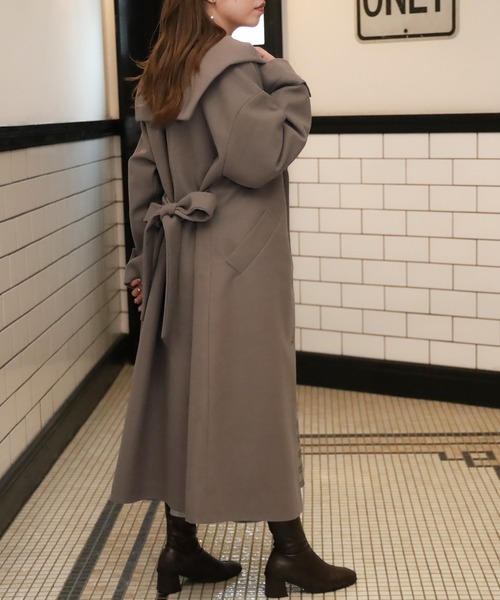 ASTORIA ODIER(アストリアオディール)の「セーラーカラーコート(その他アウター・レディース・ブラック/パープル/ブラウン・MEDIUM)」の12枚目の写真