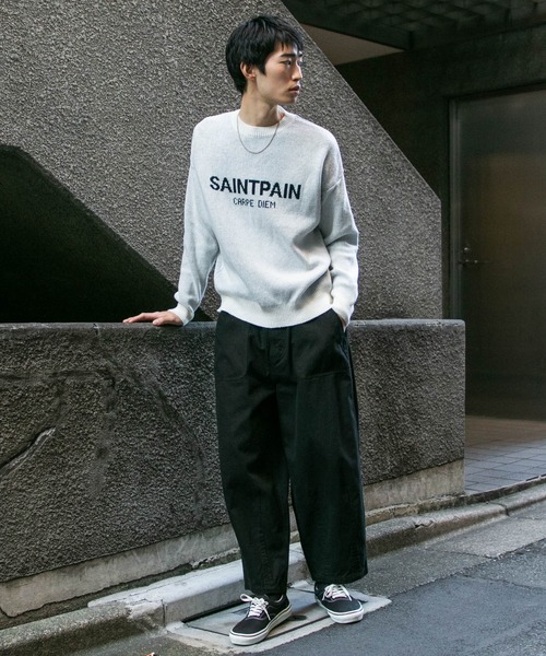 SAINTPAIN(セイントペイン)の「【UNISEX】SAINTPAIN/ソフトロゴニット 2173382(ニット/セーター・メンズ・ブラック/アイボリー・MEDIUM/LARGE)」の11枚目の写真