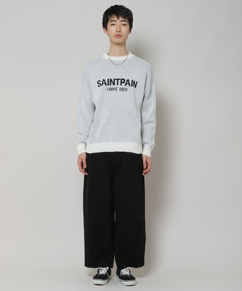 SAINTPAIN(セイントペイン)の「【UNISEX】SAINTPAIN/ソフトロゴニット 2173382(ニット/セーター・メンズ・ブラック/アイボリー・MEDIUM/LARGE)」の14枚目の写真