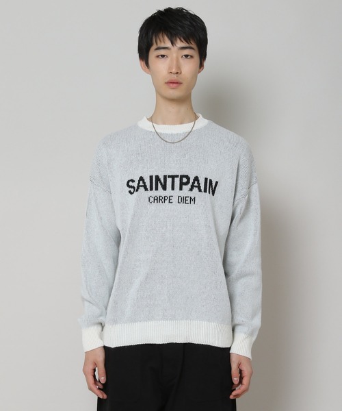 SAINTPAIN(セイントペイン)の「【UNISEX】SAINTPAIN/ソフトロゴニット 2173382(ニット/セーター・メンズ・ブラック/アイボリー・MEDIUM/LARGE)」の15枚目の写真