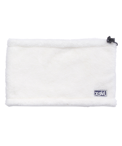 X-girl（エックスガール）の「FLUFFY NECK WARMER（ネックウォーマー/スヌード・レディース・ホワイト/ブラック/ベージュ/グリーン/ネイビー・ONE SIZE）」の2枚目の写真