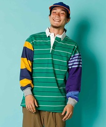 COLUMBIA KNIT WEAR 【コロンビアニットウェア】- LS PANEL RUGBY JERSEY / ロングスリーブ パネル ラグビージャージー