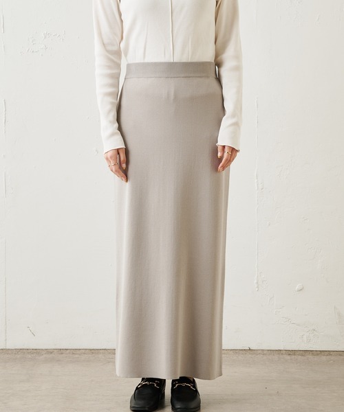 PUAL CE CIN（ピュアルセシン）の「【Du noir】ストレッチ ナロースカート（スカート・レディース・オレンジ/ブルー/ライトグレー/ブラック/レッド・FREE）」の12枚目の写真