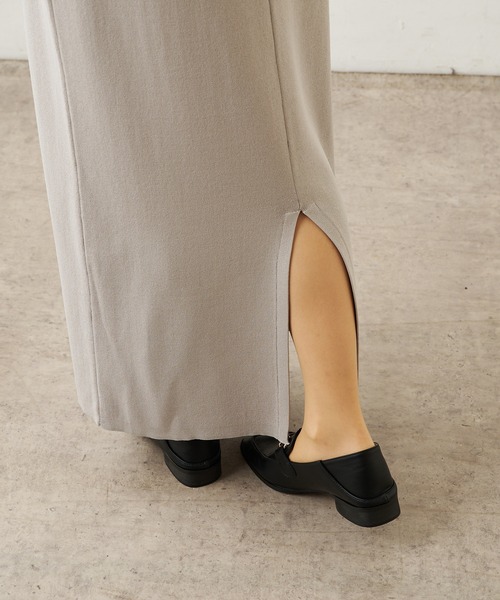 PUAL CE CIN（ピュアルセシン）の「【Du noir】ストレッチ ナロースカート（スカート・レディース・オレンジ/ブルー/ライトグレー/ブラック/レッド・FREE）」の10枚目の写真