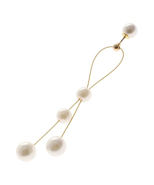 LAGUNAMOON（ラグナムーン）の「LADYフェイクパールワイヤーピアス（ピアス（両耳用）・レディース・アイボリー・FREE）」の10枚目の写真