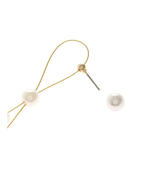 LAGUNAMOON（ラグナムーン）の「LADYフェイクパールワイヤーピアス（ピアス（両耳用）・レディース・アイボリー・FREE）」の3枚目の写真