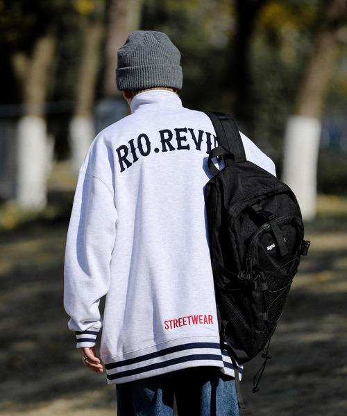 neos（ネオス）の「【neos -addictive design-】ビッグシルエット ロゴ リブライン ハーフジップ スウェット アノラック トップス（スウェット・メンズ・ホワイト/ブラック/杢グレー/グリーン・X-LARGE/MEDIUM/LARGE）」の20枚目の写真