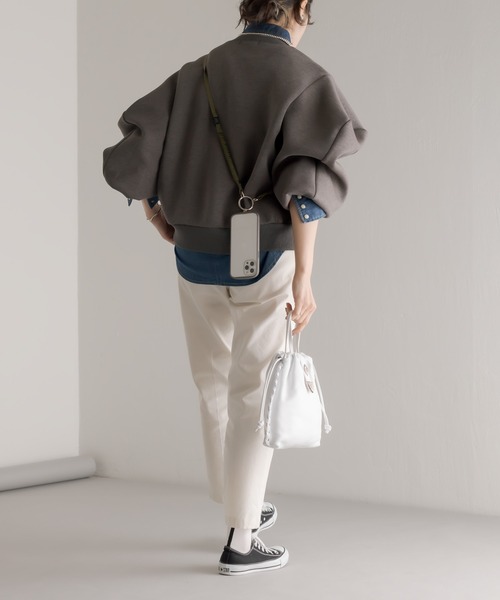 ear PAPILLONNER(イアパピヨネ)の「《WEB限定》BYONBYON/モバイルストラップショルダー(スマホグッズ・レディース・ブラック/カーキ/ブラウン/ホワイト/グレー/ベージュ・FREE)」の14枚目の写真