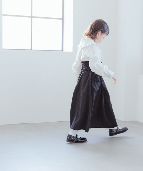 LOWRYS FARM（ローリーズファーム）の「シャーリング２ＷＡＹスカート　184440（スカート・キッズ・ブルー/ブラック/イエロー・110cm/120cm/130cm/140cm/150cm）」の2枚目の写真