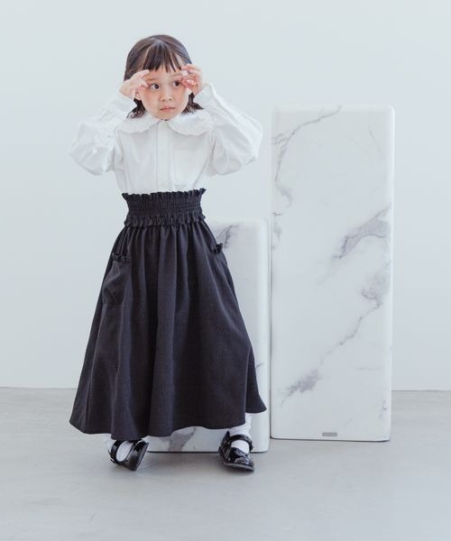 LOWRYS FARM（ローリーズファーム）の「シャーリング２ＷＡＹスカート　184440（スカート・キッズ・ブルー/ブラック/イエロー・110cm/120cm/130cm/140cm/150cm）」の16枚目の写真