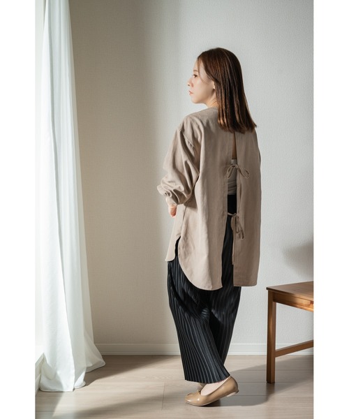 Amourire(アムリール)の「【yumi.コラボ】セルフカットプリーツパンツ(その他パンツ・レディース・ブラック/ベージュ・M)」の3枚目の写真