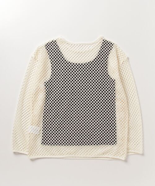 Salong hameu(サロン ハミュー)の「メッシュネット×タンクトップインナーアンサンブル/2点セット(アンサンブル・レディース・ブラック/アイボリー/グリーン・L/M)」の4枚目の写真
