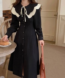 Dita Muaj. | ビッグカラースエード風ロングワンピース(ワンピース)