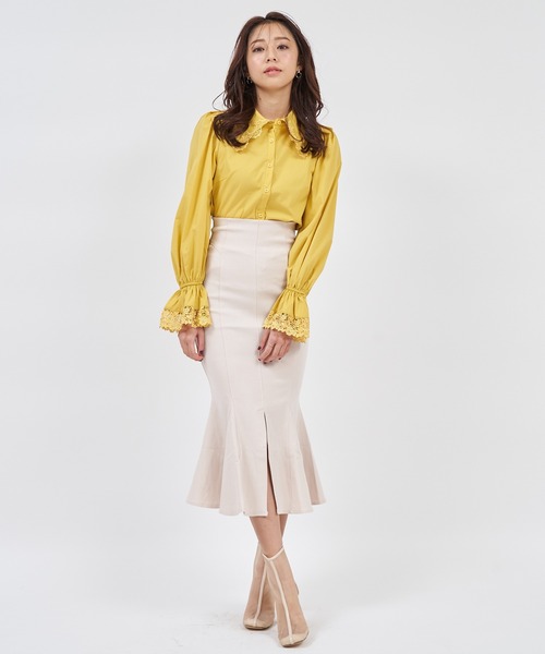 ROYAL PARTY(ロイヤルパーティー)の「ガムストレッチマーメイドスカート’23s(スカート・レディース・ベージュ/ピンク/ブラック・SMALL/MEDIUM)」の16枚目の写真