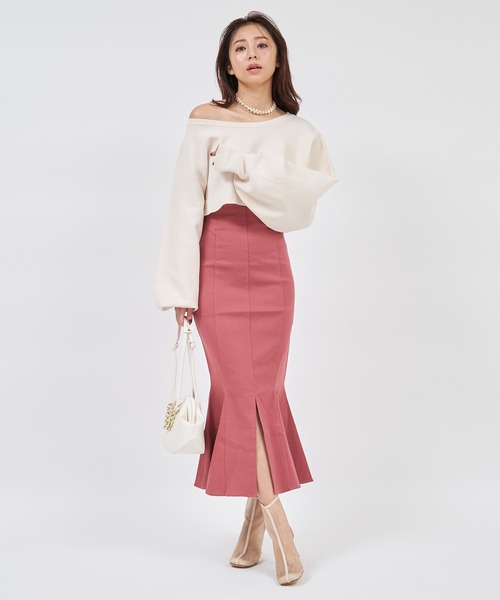 ROYAL PARTY(ロイヤルパーティー)の「ガムストレッチマーメイドスカート’23s(スカート・レディース・ベージュ/ピンク/ブラック・SMALL/MEDIUM)」の18枚目の写真