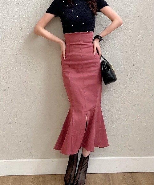 ROYAL PARTY(ロイヤルパーティー)の「ガムストレッチマーメイドスカート’23s(スカート・レディース・ベージュ/ピンク/ブラック・SMALL/MEDIUM)」の10枚目の写真