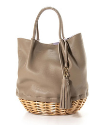 perche（ペルケ）の「ペルケ perche / 牛革×ヤナギ底2wayトートバッグ（トートバッグ）」