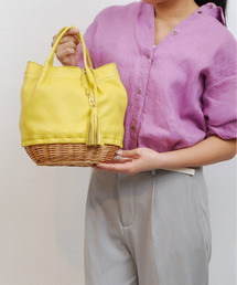 perche（ペルケ）の「ペルケ perche / 牛革×ヤナギ底2wayトートバッグ（トートバッグ）」