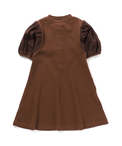 Ampersand（アンパサンド）の「【premier】切替パフスリーブワンピース（ワンピース・キッズ・アイボリー/ブラウン/グレー・100/80/90/110/130/140/120）」の7枚目の写真