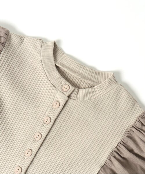 Ampersand（アンパサンド）の「【premier】切替パフスリーブワンピース（ワンピース・キッズ・アイボリー/ブラウン/グレー・100/80/90/110/130/140/120）」の10枚目の写真