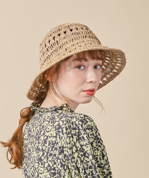 kaorinomori(カオリノモリ)の「kaorinomori リアハット(ハット・レディース・ナチュラル/ブラウン・M/57.5cm)」の15枚目の写真