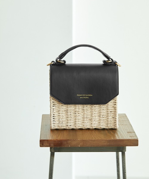 ROPE' PICNIC（ロペピクニック）の「フラップスクエアペーパーショルダーバッグ（ショルダーバッグ・レディース・オレンジ/ブラック・FREE）」の2枚目の写真