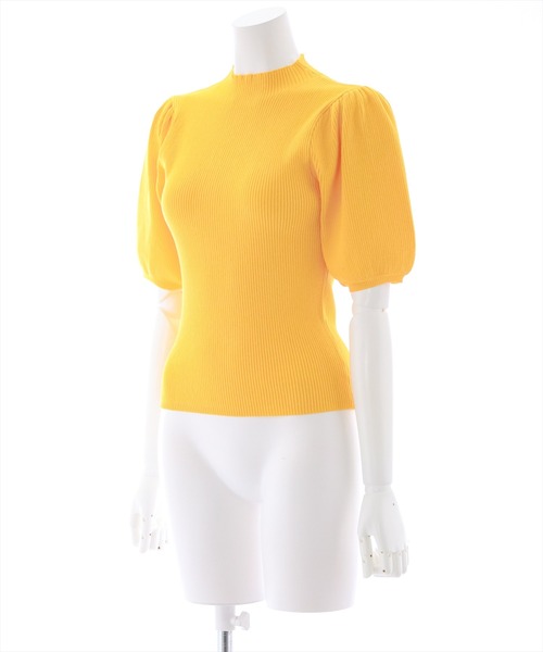 clear（クリア）の「×パフスリーブリブニットトップス（ニット/セーター・レディース・オフホワイト/ブラック/イエロー/ベージュ/ラベンダー・F）」の11枚目の写真