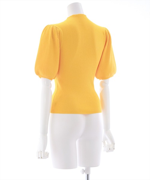 clear（クリア）の「×パフスリーブリブニットトップス（ニット/セーター・レディース・オフホワイト/ブラック/イエロー/ベージュ/ラベンダー・F）」の10枚目の写真