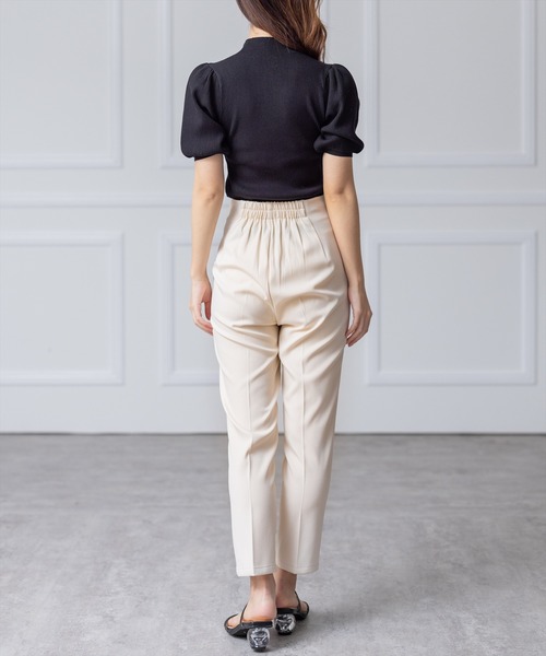 clear（クリア）の「×パフスリーブリブニットトップス（ニット/セーター・レディース・オフホワイト/ブラック/イエロー/ベージュ/ラベンダー・F）」の20枚目の写真