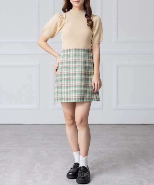 clear（クリア）の「×パフスリーブリブニットトップス（ニット/セーター・レディース・オフホワイト/ブラック/イエロー/ベージュ/ラベンダー・F）」の22枚目の写真