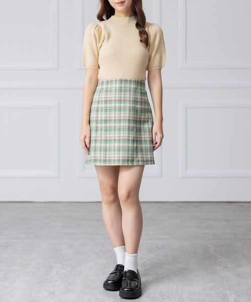 clear（クリア）の「×パフスリーブリブニットトップス（ニット/セーター・レディース・オフホワイト/ブラック/イエロー/ベージュ/ラベンダー・F）」の21枚目の写真