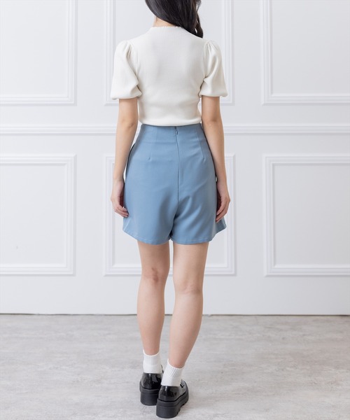 clear（クリア）の「×パフスリーブリブニットトップス（ニット/セーター・レディース・オフホワイト/ブラック/イエロー/ベージュ/ラベンダー・F）」の16枚目の写真