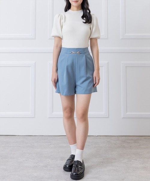 clear（クリア）の「×パフスリーブリブニットトップス（ニット/セーター・レディース・オフホワイト/ブラック/イエロー/ベージュ/ラベンダー・F）」の13枚目の写真