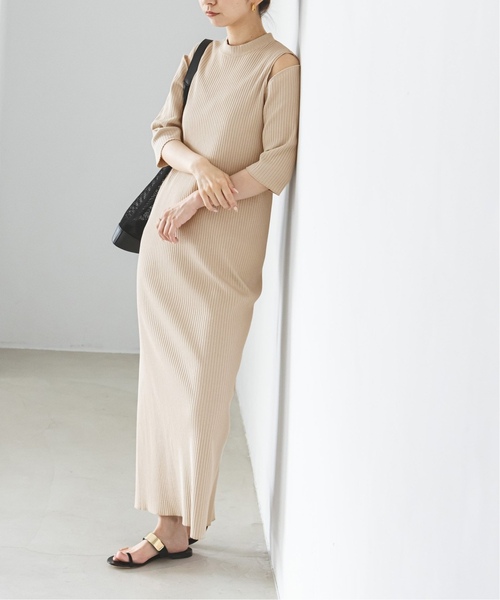 Noble（ノーブル）の「トタンテレコショルダーオープンワンピース（ワンピース・レディース・ベージュ/ブラック・FREE）」の8枚目の写真