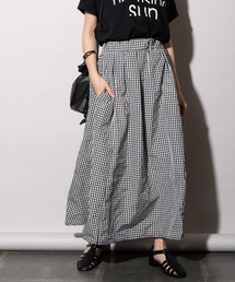 シャカシャカタフタチェックスカート