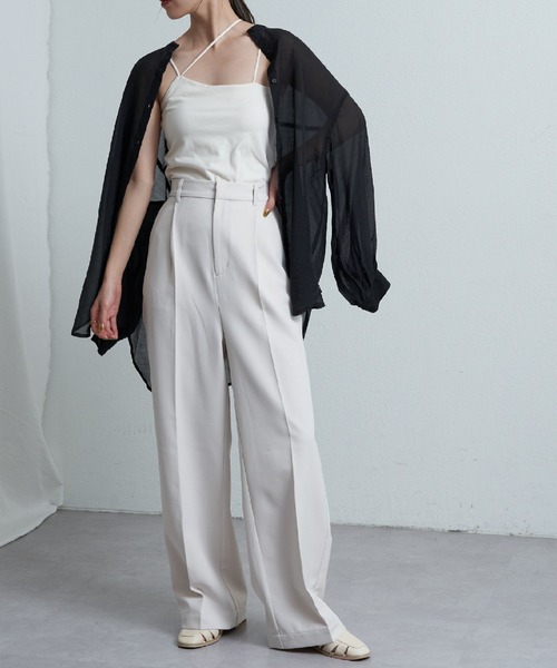 COLONY 2139（コロニートゥーワンスリーナイン）の「カップ付コットンベア2WAYアシメキャミソール（キャミソール・レディース・ブラック/アイボリー・MEDIUM/LARGE）」の14枚目の写真