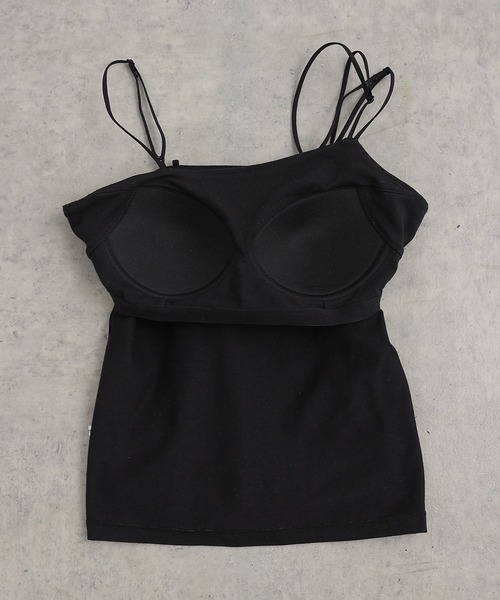 COLONY 2139（コロニートゥーワンスリーナイン）の「カップ付コットンベア2WAYアシメキャミソール（キャミソール・レディース・ブラック/アイボリー・MEDIUM/LARGE）」の19枚目の写真