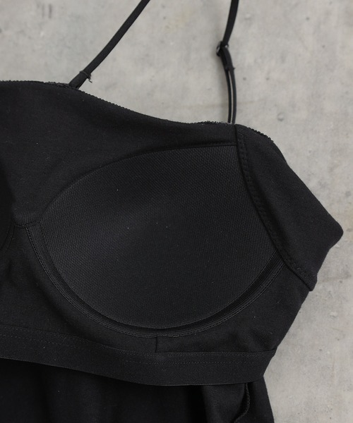 COLONY 2139（コロニートゥーワンスリーナイン）の「カップ付コットンベア2WAYアシメキャミソール（キャミソール・レディース・ブラック/アイボリー・MEDIUM/LARGE）」の7枚目の写真