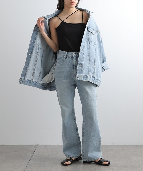 COLONY 2139（コロニートゥーワンスリーナイン）の「カップ付コットンベア2WAYアシメキャミソール（キャミソール・レディース・ブラック/アイボリー・MEDIUM/LARGE）」の6枚目の写真