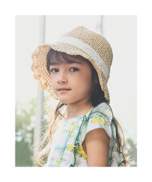 BeBe/レースリボン付きペーパーハット(48~56cm)