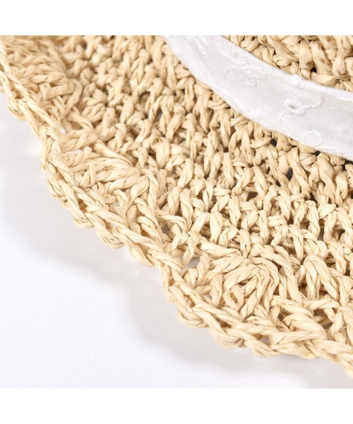 BeBe（ベベ）の「BeBe/レースリボン付きペーパーハット(48~56cm)（ハット・キッズ・ベージュ・X-SMALL/SMALL/MEDIUM/LARGE）」の6枚目の写真