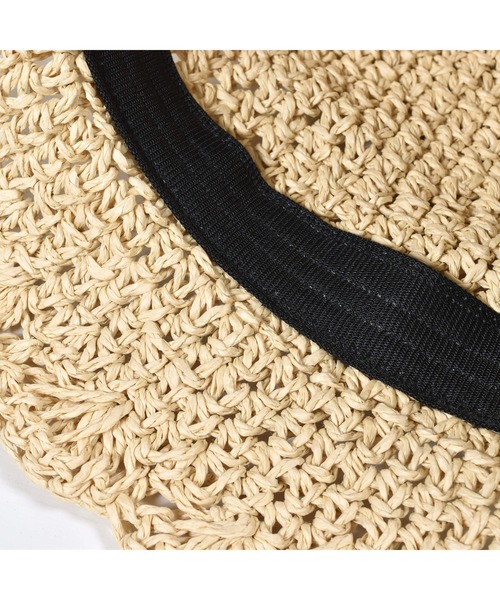 BeBe（ベベ）の「BeBe/レースリボン付きペーパーハット(48~56cm)（ハット・キッズ・ベージュ・X-SMALL/SMALL/MEDIUM/LARGE）」の5枚目の写真