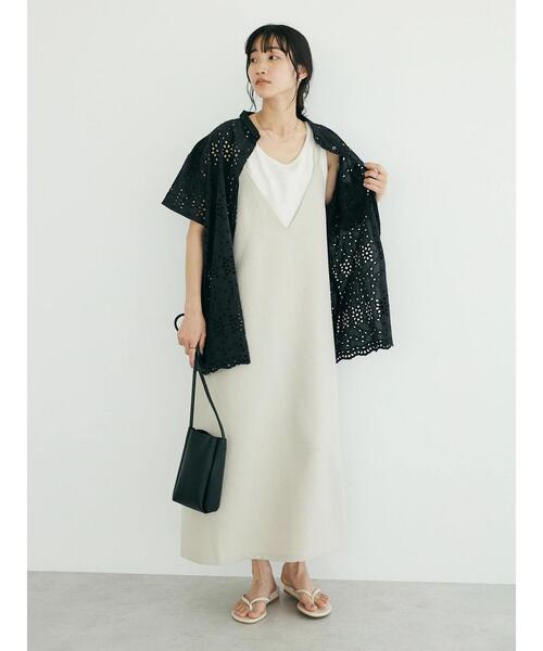 CRAFT STANDARD BOUTIQUE(クラフトスタンダードブティック)の「リネンライクワンピース(ワンピース・レディース・ブラック/ブラウン/ベージュ・FREE)」の21枚目の写真