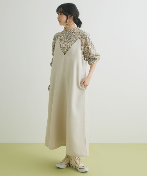 CRAFT STANDARD BOUTIQUE(クラフトスタンダードブティック)の「リネンライクワンピース(ワンピース・レディース・ブラック/ブラウン/ベージュ・FREE)」の4枚目の写真