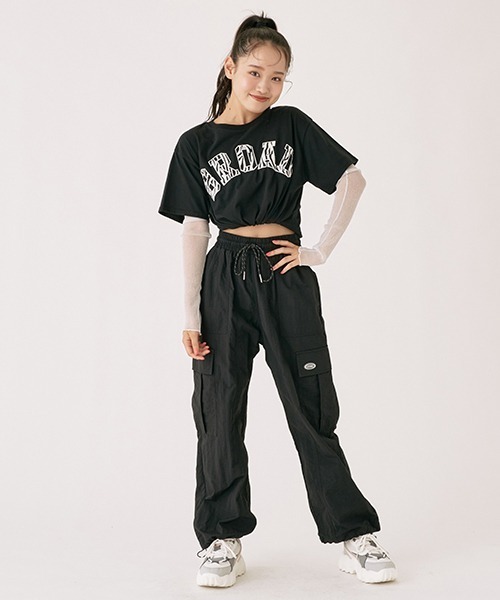 LOVETOXIC（ラブトキシック）の「ドロストカレッジアップリ半T（Tシャツ/カットソー・キッズ・サックスブルー/ブラック/マルチ/オフホワイト・SS/S/L/M）」の19枚目の写真