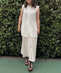 メローノースリーブロングシャツ -手洗い可-