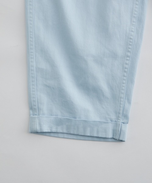 ADAM ET ROPE'（アダムエロペ）の「【CO.Organics】ライトカツラギ ワイドフォルム ベルテッド パンツ / ユニセックス / セットアップ対応（その他パンツ・メンズ・スミクロ/グリーン/サックスブルー・L/M）」の4枚目の写真