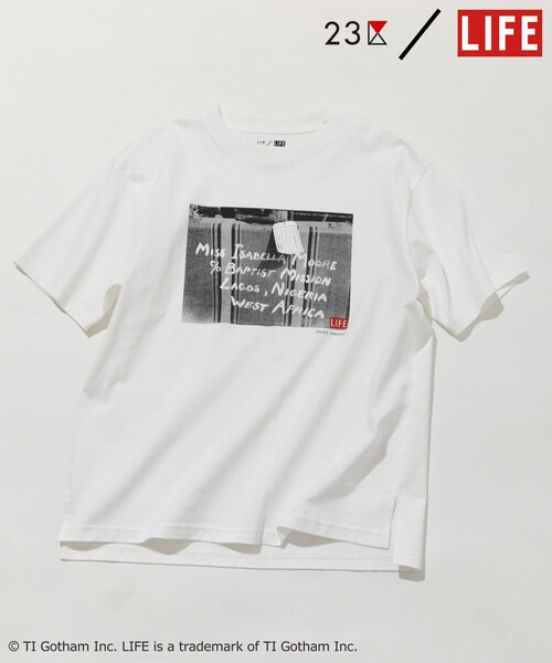 23区 S（ニジュウサンクチイサイサイズ）の「【23区/LIFE】PHOTO Tシャツ（Tシャツ/カットソー・レディース・ホワイト系1/ホワイト系2/ホワイト系3/ホワイト系4/ホワイト系5/ホワイト系6・32）」の2枚目の写真