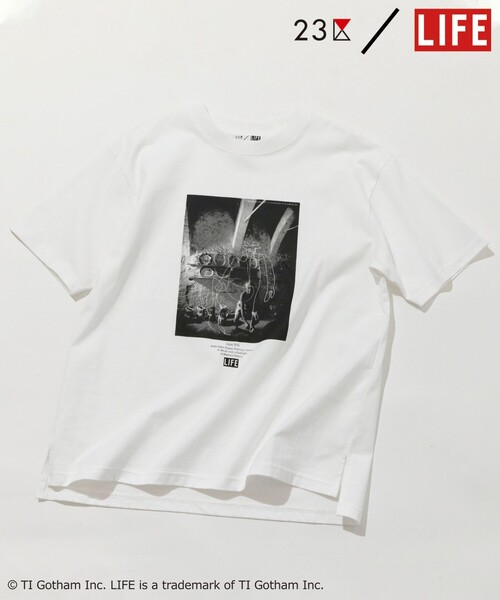 23区 S（ニジュウサンクチイサイサイズ）の「【23区/LIFE】PHOTO Tシャツ（Tシャツ/カットソー・レディース・ホワイト系1/ホワイト系2/ホワイト系3/ホワイト系4/ホワイト系5/ホワイト系6・32）」の6枚目の写真