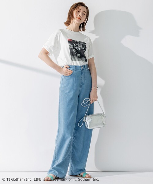 23区 S（ニジュウサンクチイサイサイズ）の「【23区/LIFE】PHOTO Tシャツ（Tシャツ/カットソー・レディース・ホワイト系1/ホワイト系2/ホワイト系3/ホワイト系4/ホワイト系5/ホワイト系6・32）」の7枚目の写真